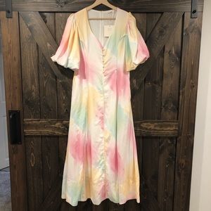 Little Coquille by Lorraine fashion in Australia watercolor print maxi d…